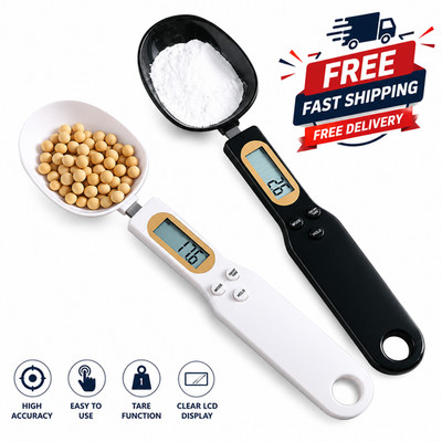 Digital Measuring Spoon Scale 500g/0.1g LCD Kitchen Food Scale for Coffee Baking