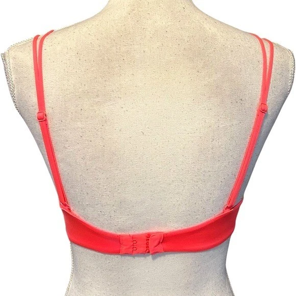 Victoria’s Secret Very Sexy Push Up Bra Women’s Sz 32B Neon Orange - Image 4 of 4