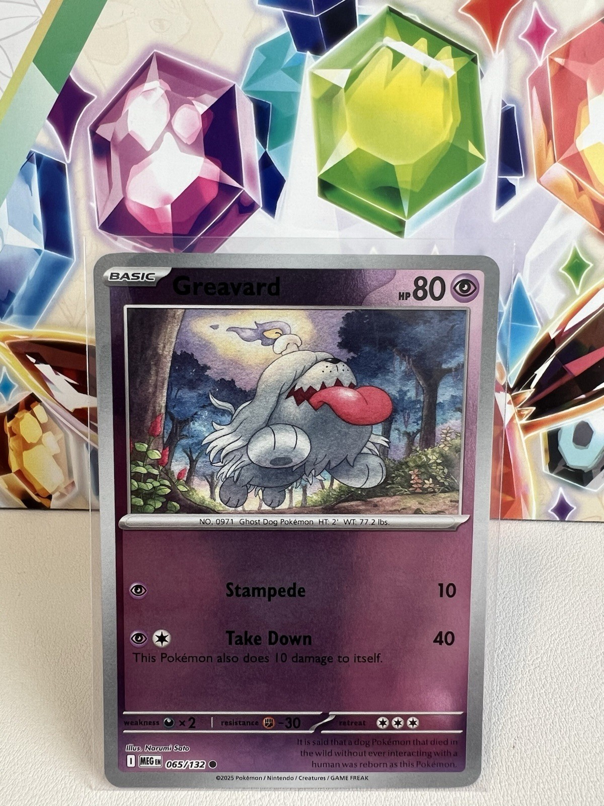 Greavard 065/132 Common Reverse Holo - Pokemon TCG Mega Evolution - NM
