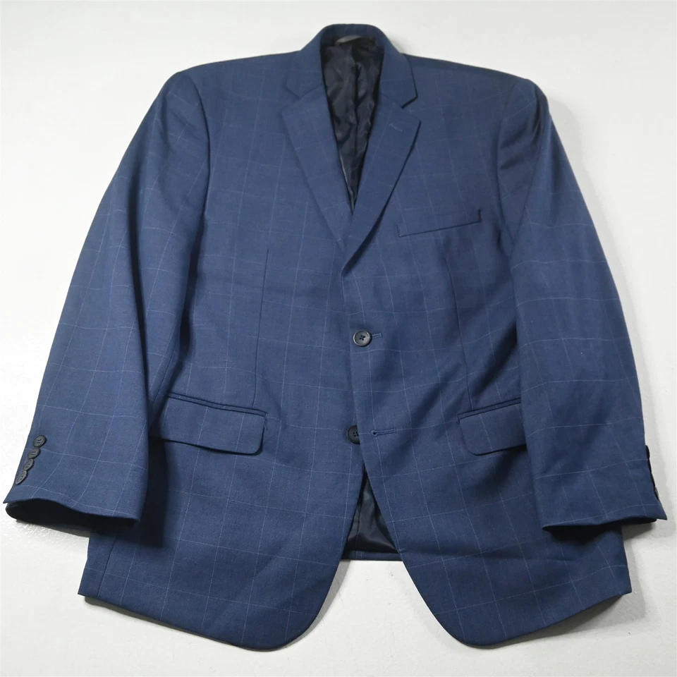 Andrew Marc 40S 34x28 Azul Ventana Hombre Chaqueta Pantalones Traje Foto 2 de 4