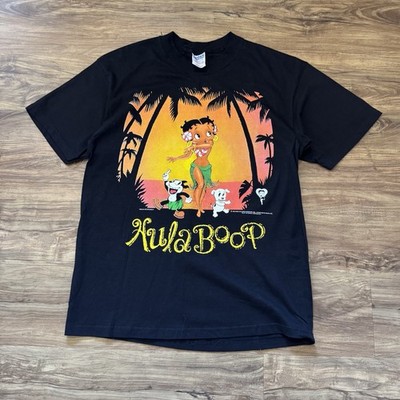 Vintage 1994 Hula Betty Boop Hawaii T-Shirt Size Large Double Sided Gildan Heav