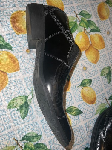 Zapatos de vestir Ed Hardy West Wing para hombre punta cuadrada talla 10 negros - Imagen 4 de 22