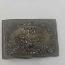 Vintage, Belt Buckle, Henry Ford, Detroit, Record Year, Model T, Ford Automobile