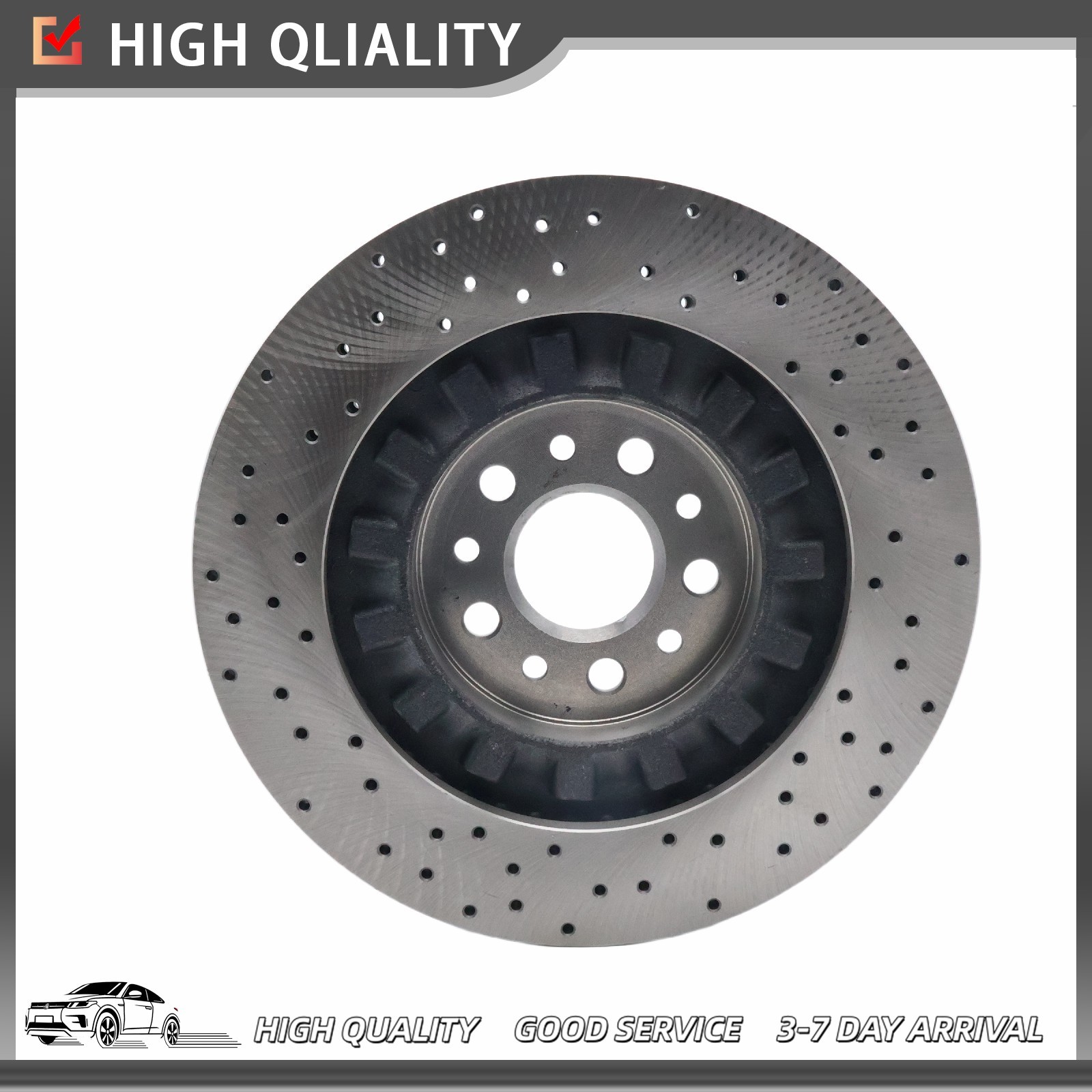 4Pcs Rear Front Brake Rotor w/ Holes Fit Maserati Quattroporte Ghibli 2017+