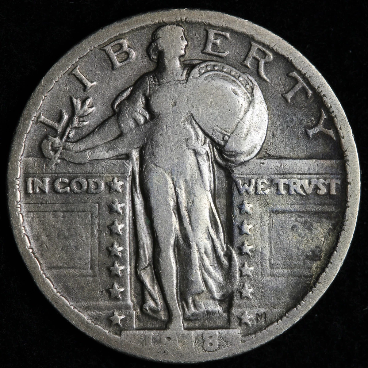 Silver 1918 Year Standing Liberty US Quarters (1916-1930) for sale