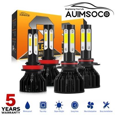 For Honda Insight 2010-2014 - 6000K LED Headlight High Low Beam Bulbs Combo 4PC