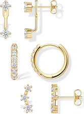 3 Pairs St Patrick'S Day Earrings for Women, Trendy Small Gold Plated Hypoallerg