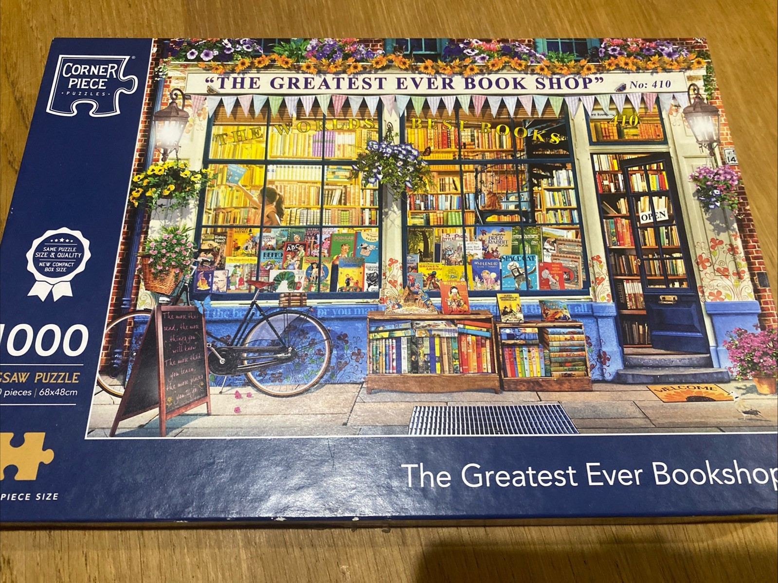 Corner Piece The Greatest Ever Bookshop 1000 Piece Jigsaw Puzzle Complete