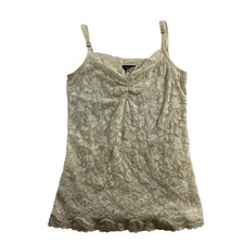 Y2k S Small Babydoll Cami Top Cottagecore Soft Girl Lace Trim Romantic Coquette