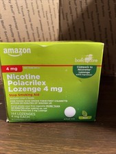Amazon Basic Care Nicotine Polacrilex Lozenges, 4 Mg, Mint Flavor, 144 Lozenges