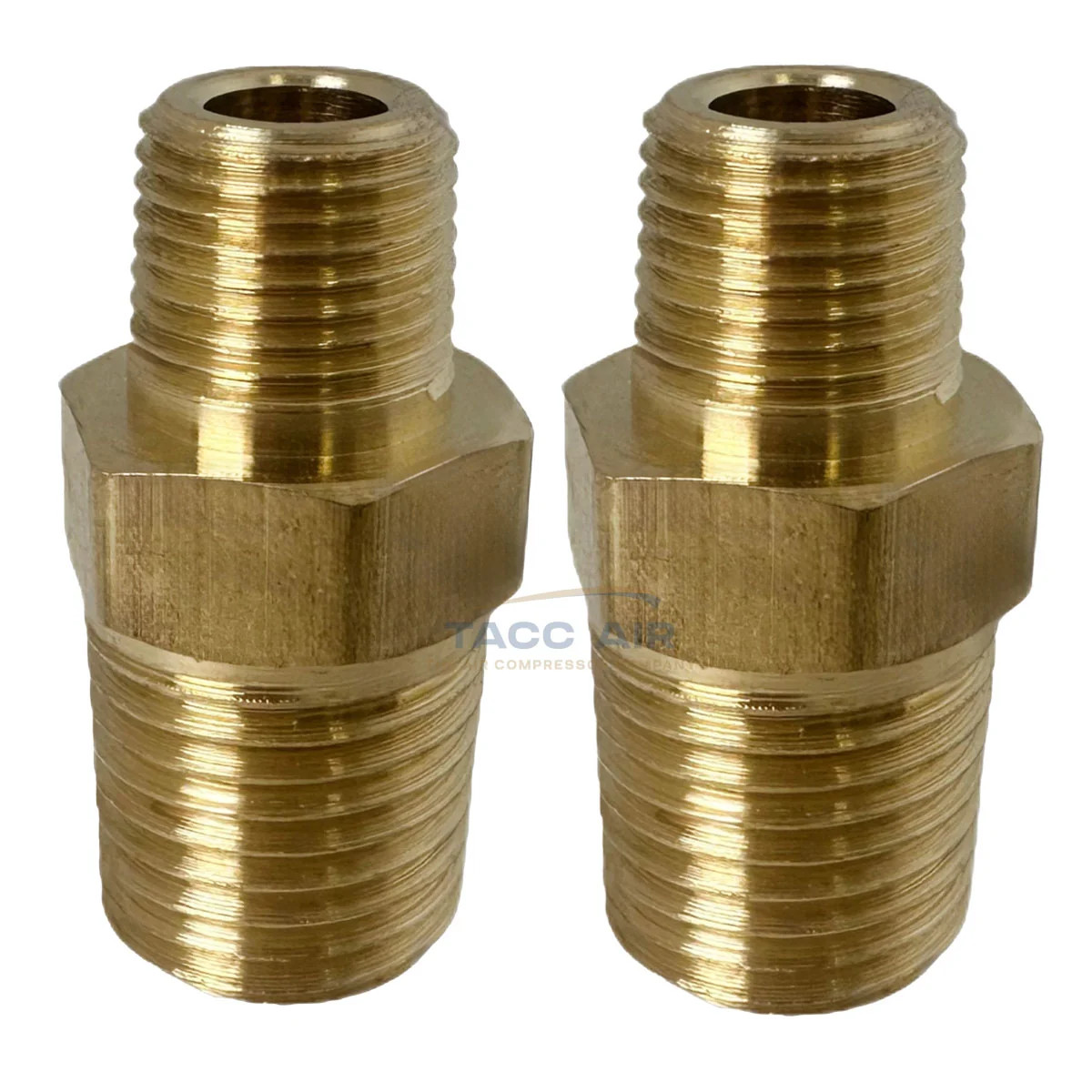 2PC Brass Pipe Reducer Nipple Fitting 1/4" NPT x 1/8" NPT Male Adapter Increaser