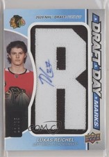 2022-23 Upper Deck SP Game Used Draft Day Marks 11/35 Lukas Reichel Auto 1tl4