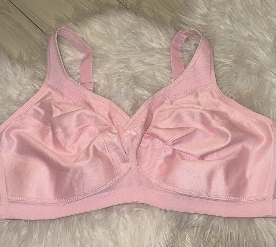 Sujetador deportivo Glamorise 1005 Magic Lift sin cables sin costuras sin forro para mujer 42D rosa Foto 3 de 4