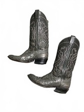 vintage tony lama el rey leather western stitched boots