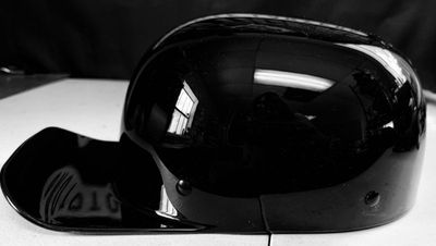 #ad MicroLid Slider Baseball Motorcycle Helmet Black Gloss $109.99