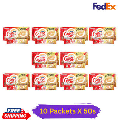 (10 Packs x 50s) Nestle Coffee Mate Sticks Powder Non-dairy Creamers 5g