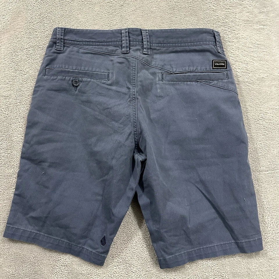 Volcom Chino Shorts Men 32 True to This Blue Preppy Summer Flat Front Modern Fit - Image 3 of 4