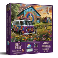 SunsOut Hippie House 500 pc Jigsaw Puzzle