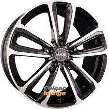 4x MAK MAGMA Black Mirror Face 7x18 ET43 5x100 Alufelgen 18 Zoll