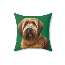 Majestic French Briard Spun Polyester Square Throw Pillow