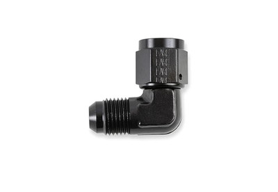 Earls AN-12 90° Male to Female Swivel Aluminum Adapter Black
