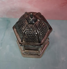 Vintage Unique GODINGER Silverplated Metal Gazebo Shaped Single Salt Shaker — photo 2
