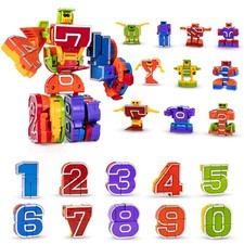 10 Pcs Number Robots Toys for , STEM Educational Learning Action Figure Toys,...