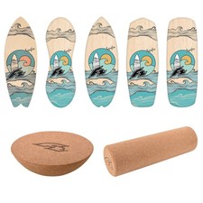 F2 Balance Board Set mit Korkrolle und Halbku...