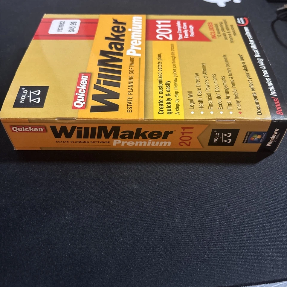 Quicken WillMaker PREMIUM 2011 Living Trust Maker Estate Planning Software - Image 4 of 4