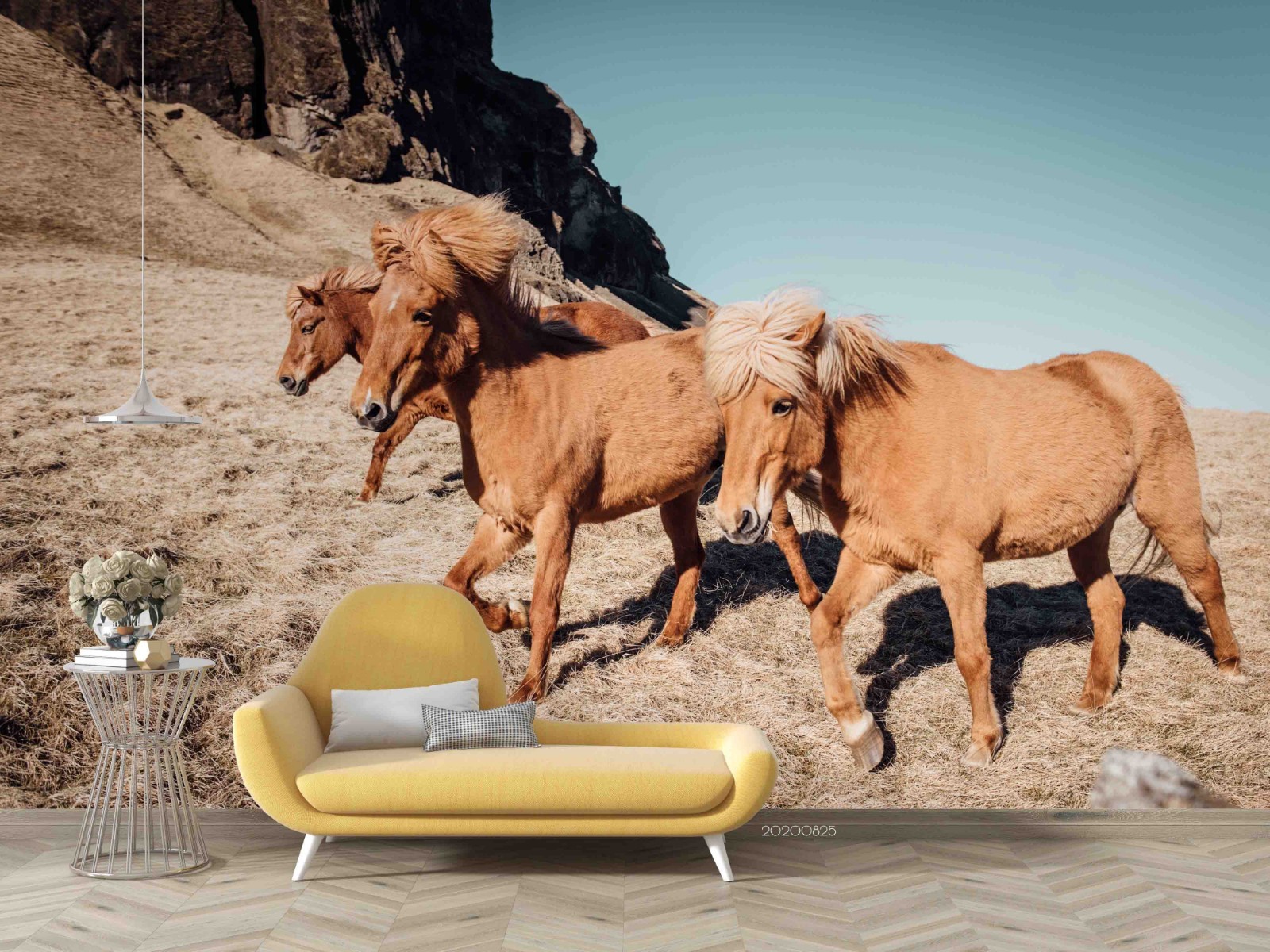 3D Mountain Horse Autumn Landscape Wall Murals Wallpaper Murals Wall Sticker