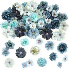 Faux Flower Heads Small Silk Artificial Flower DIY Fake Mini Flowers Rose Dai
