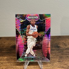 2019-20 Panini Prizm Draft Picks #93 Keldon Johnson Pink Pulsar Prizm RC 6 Man