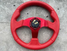 Red 13" Race Steering Wheel for Polaris Slingshot Without Adapter Quick Release