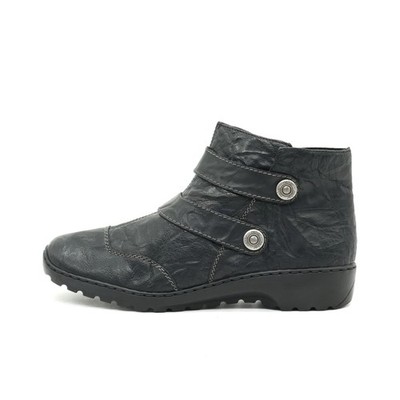 Rieker Damen Antistress Stiefeletten Schwarz Reißverschluss, Technologie EU 39