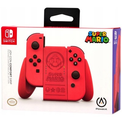 Super Mario Red Nintendo Switch Joy Con Controller Comfort Grip [Power A]