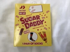 NIB Sockopath SUGAR DADDY Candy Themed Socks For Women Or Men, Crew R10034A