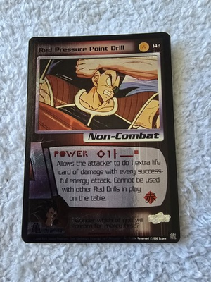 #ad DBZ Dragon Ball Z FOIL Red Pressure Point Drill 148 Limited Saiyan Saga MP $2.99