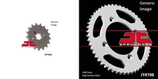 JT SPROCKETS Front and Rear Steel Sprocket Kit Offroad For Suzuki RM80 1986-1988