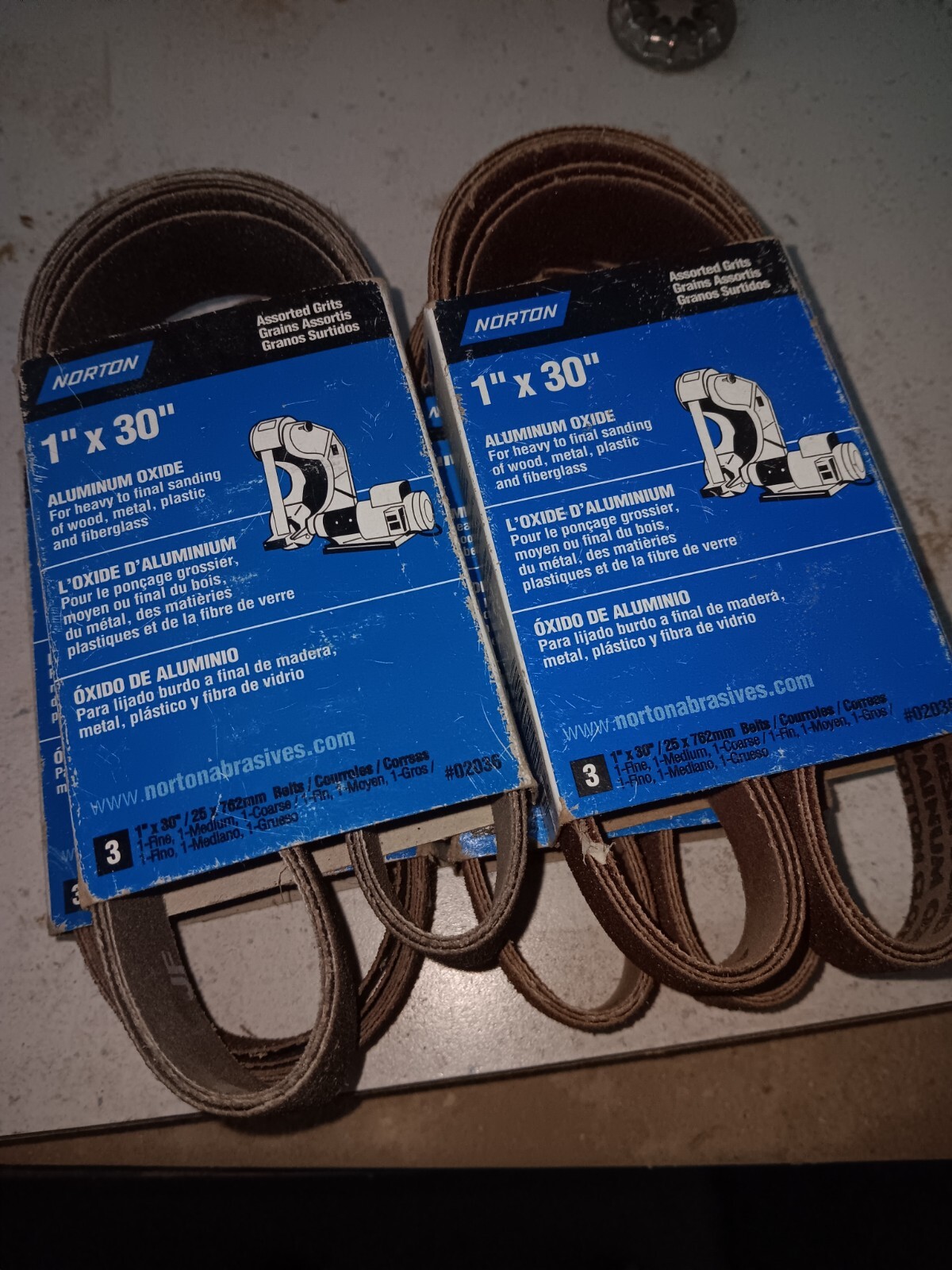 4 Packs Of 1" X 30" Assorted Grit Norton Sanding Belts eBay