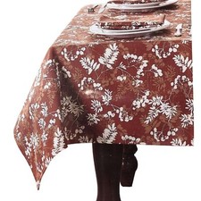 AUTUMN FOLIAGE OBLONG/OVAL TABLE CLOTH 60" X 144 " SEATS 12-14 NEW WITH TAG