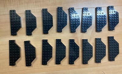 Lego Vintage Stein, modifiziert 4 x 10 mit geschnittenen Ecken Artikel 30181 schwarz x 16