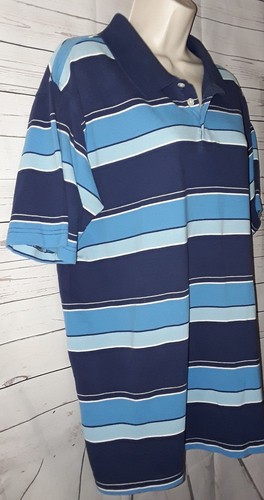 Penquin Polo Stripe Shirt Boys Size XXL Blue Short Sleeve - Picture 4 of 7