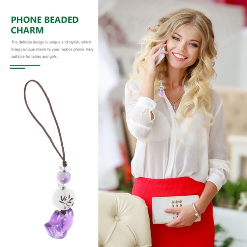 Amethyst Fox Keychain Lovers Miss Cute Phone Strap Crystal Charm - 第 6/12 張圖片
