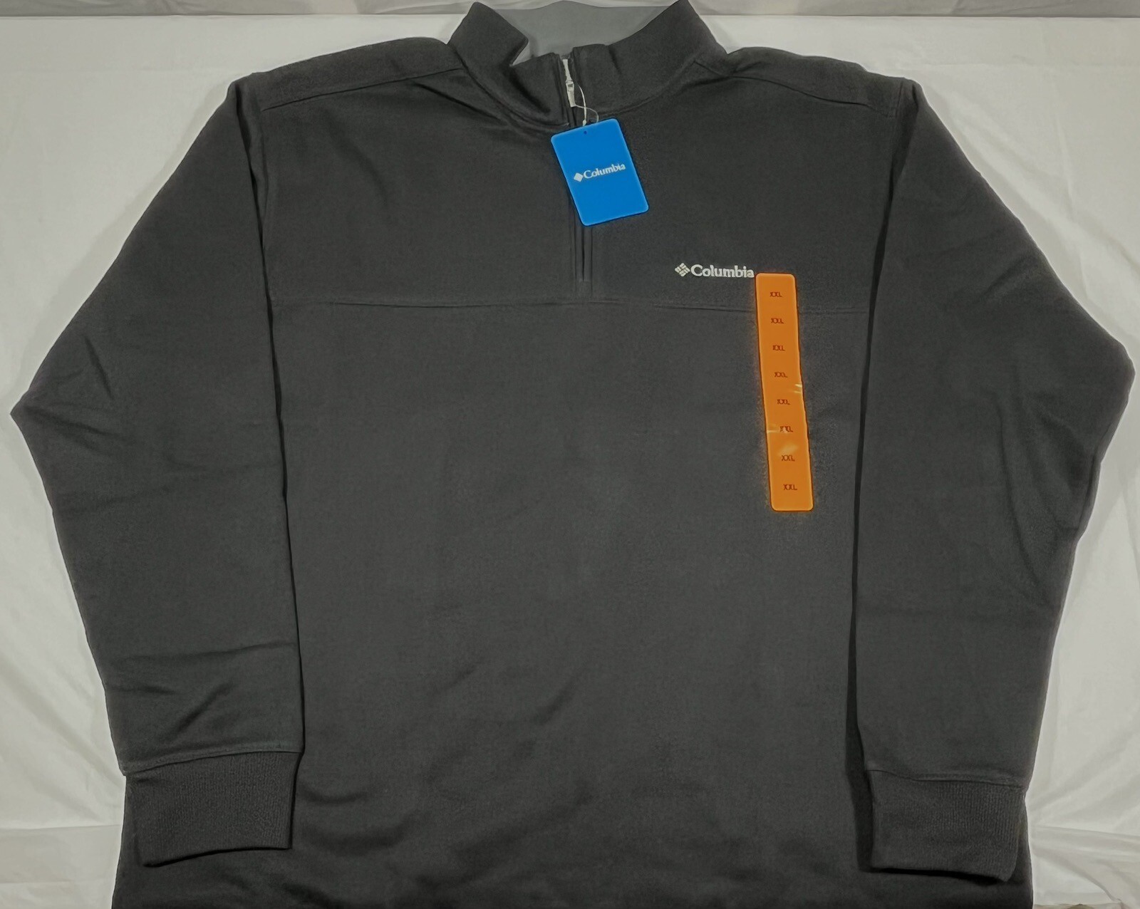 Columbia Pullover 1/4 Zip Sweatshirt, Men's 2XL, Black, NEW hiking golf football