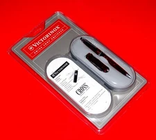 VICTORINOX Swiss Army Pocketknife W/ CROSS Solo Ballpoint Pen Set Ruby Red | New