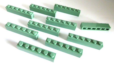 10 x LEGO  3009 City Basicsteine Bausteine in 1x6 sandgrün Neuware