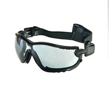 PYRAMEX GB1820ST, Safety Glasses/Goggles, Anti-Fog Lens, High Impact, Black/Gray