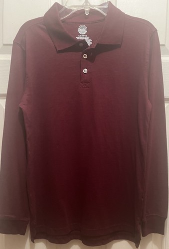 Kids Unisex Long Sleeve Polo Shirt For School
