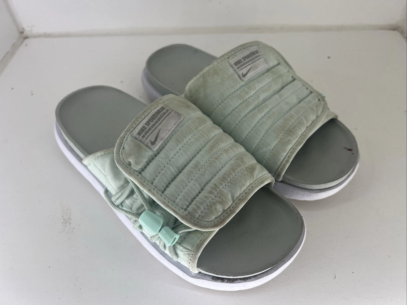 Nike Asuna 2 Slides sintetiche bianche come nuove da donna taglia 8 DH8469 300