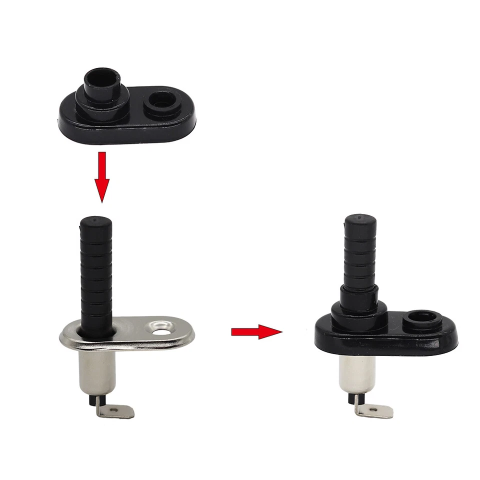 Interruptor de pasador de montaje de brida con capó de luz domo jamba puerta barco camión universal 2 Foto 3 de 4